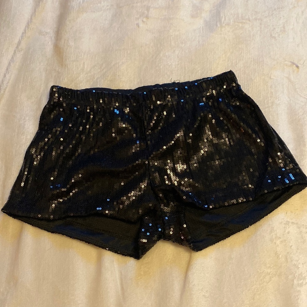 Black Sequin short shorts from spirit halloween